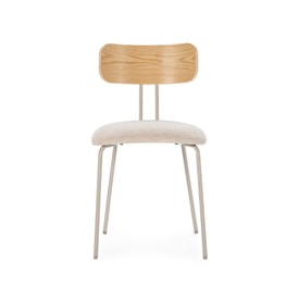 Silla Beige Patas Metal miniatura 5