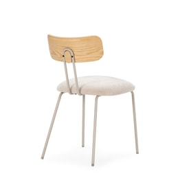 Silla Beige Patas Metal miniatura 8