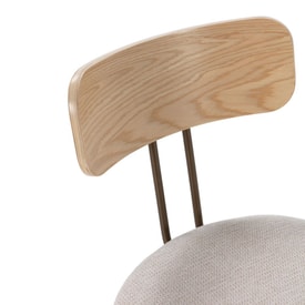 Silla Beige Metal miniatura 2