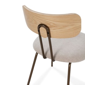 Silla Beige Metal miniatura 4