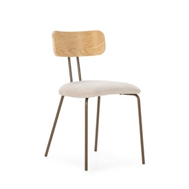 Silla Beige Metal miniatura 7