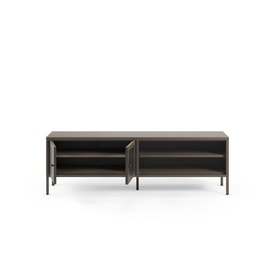 Mueble Tv Puerta Cristal Marrón miniatura 2