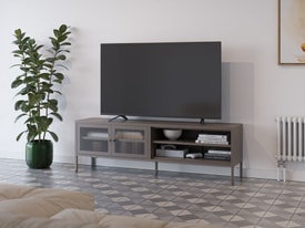 Mueble Tv Puerta Cristal Marrón miniatura 3