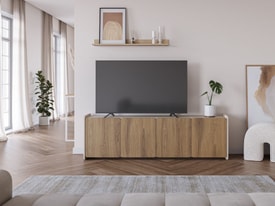 Mueble Tv 180 Cm Color Crema/roble miniatura 3