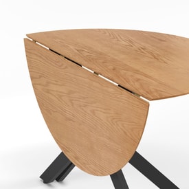 Mesa Redonda Plegable 110 Cm Color Marrón miniatura 5
