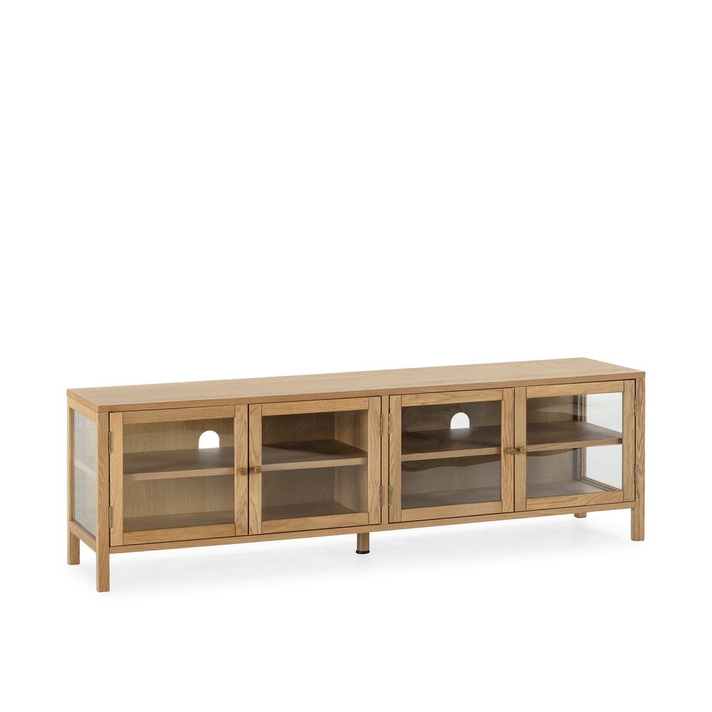Mueble Tv 4 Puertas Cristal