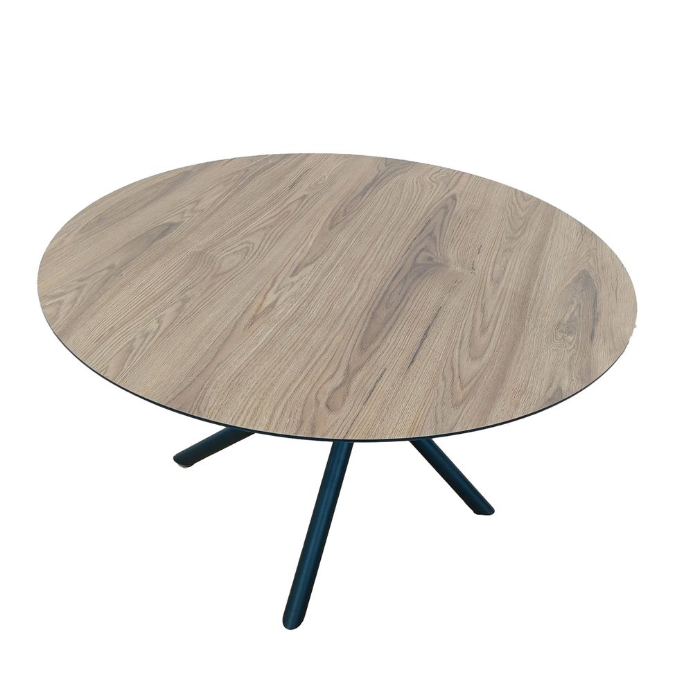 Mesa Redonda 120 Cm Roble Marrón