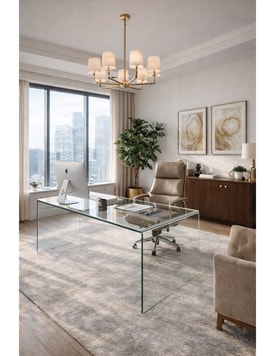 Mesa Cristal Curvado