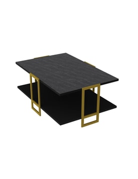 Mesa Baja Negro Con Metal miniatura 3