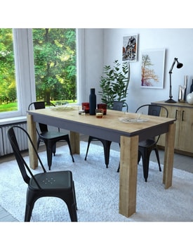 Mesa Comedor Bilaminado Roble
