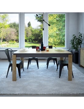 Mesa Comedor Bilaminado Roble miniatura 2