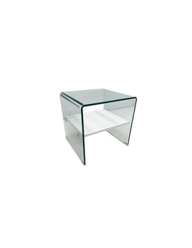 Mesa Auxiliar Cristal Curvado Color