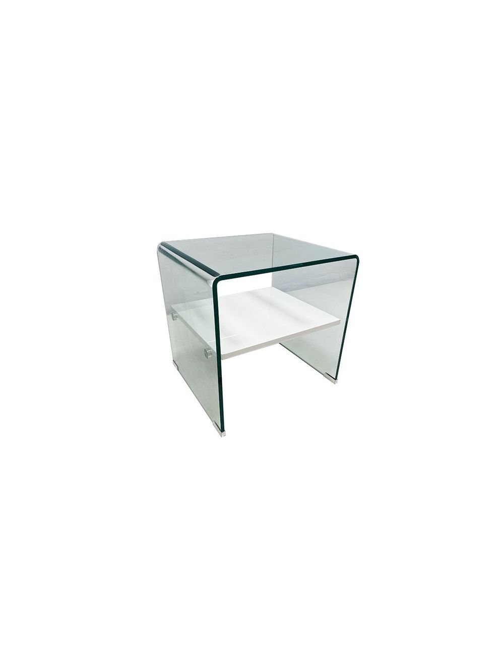 Mesa Auxiliar Cristal Curvado Color