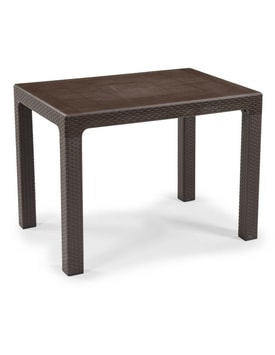 Mesa Diseño Imitación Rattán Color Marrón