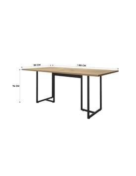 Mesa Prime 25 Metal Negro Tapa Mdp Color miniatura 3
