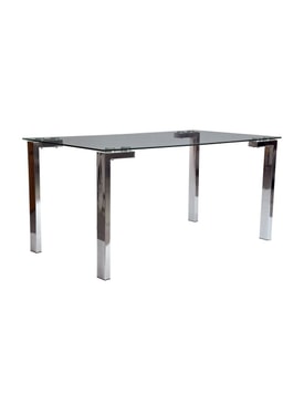 Mesa Lainey 140 Cromada Cristal