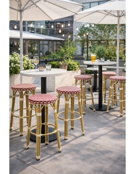 Taburete Apilable Beige Y miniatura 4