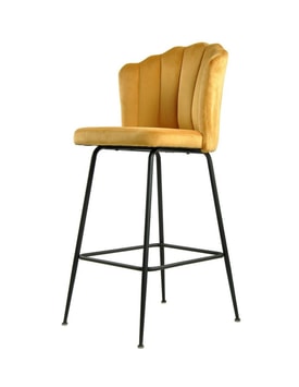 Taburete Devin Metal Tapizado Velvet