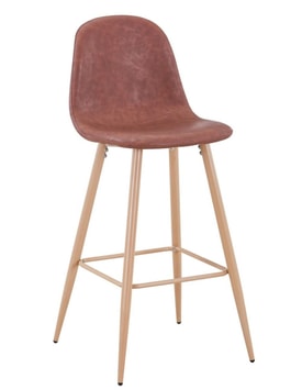 Taburete Epoque New Patas Metal Color Marrón