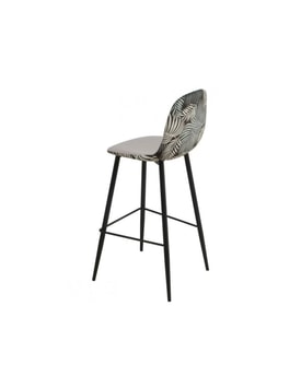 Taburete Diseño Tapizado Gris