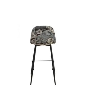 Taburete Diseño Tapizado Gris miniatura 4