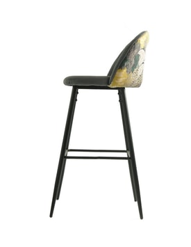 Taburete Palm Grey Tapizado Velvet