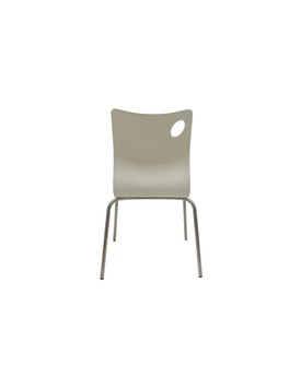 Silla Apilable Acero Inoxidable Color Blanco miniatura 4
