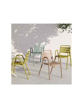Sillón Apilable Marrón miniatura 3