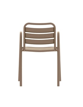 Sillón Apilable Marrón miniatura 4