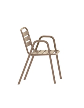 Sillón Apilable Marrón miniatura 5