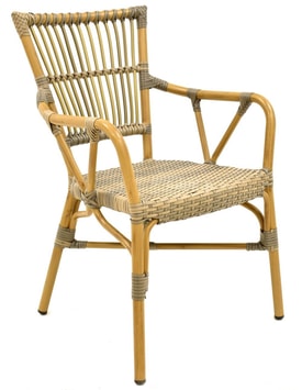 Sillón Apilable Marrón Y