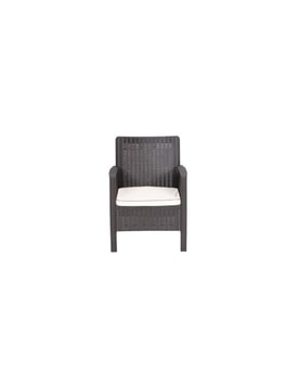Sillón Imitación Ratán Marrón miniatura 3