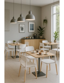 Silla Apilable Madera Polipropileno miniatura 3