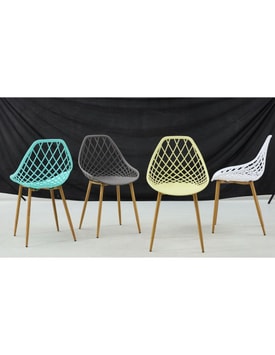 Silla Strauss Metal Polipropileno Verde miniatura 4