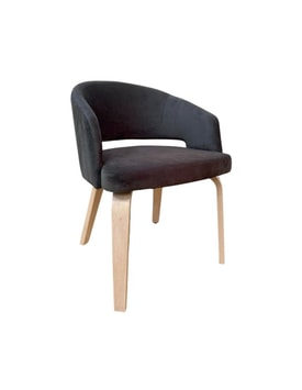 Sillón Viseu Velvet Gris miniatura 1