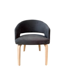 Sillón Viseu Velvet Gris miniatura 2