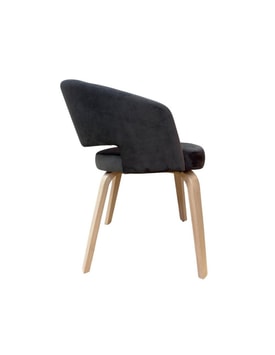 Sillón Viseu Velvet Gris miniatura 3