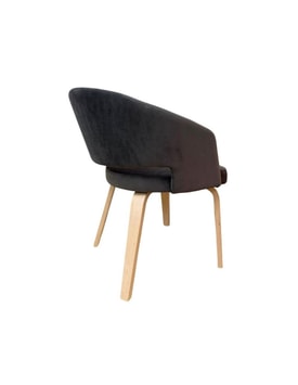 Sillón Viseu Velvet Gris miniatura 5