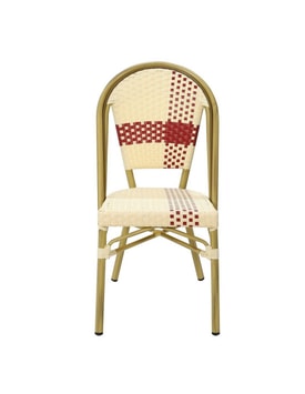 Silla Apilable Color Beige Y miniatura 2