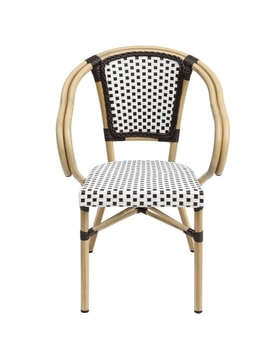 Sillón Apilable Blanco Marrón