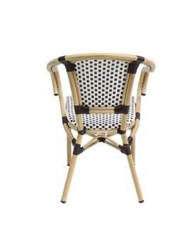 Sillón Apilable Blanco Marrón miniatura 4