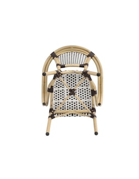 Sillón Apilable Blanco Marrón miniatura 5