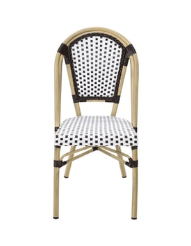 Silla Apilable Color Blanco Y Marrón