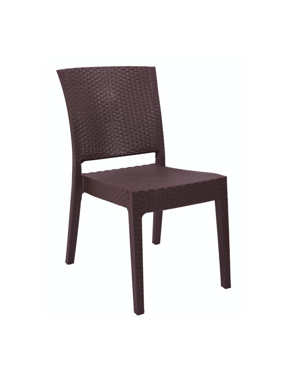 Silla Apilable Marrón