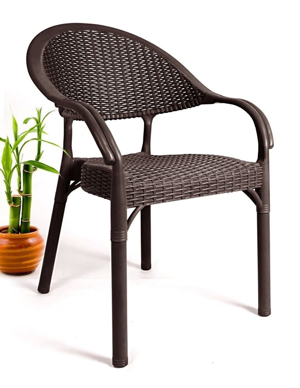 Sillón Apilable Marrón