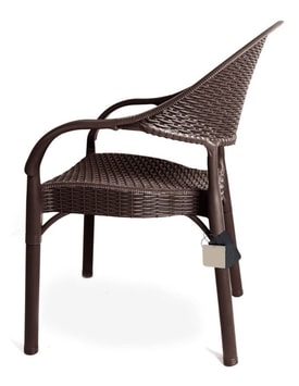 Sillón Apilable Marrón miniatura 3