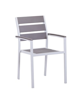 Sillón Apilable Metal Blanco