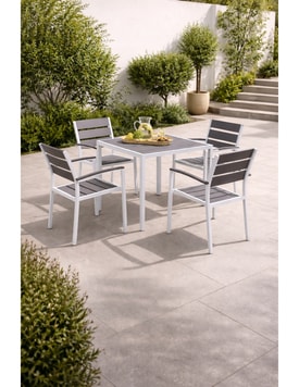 Sillón Apilable Metal Blanco miniatura 2