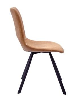Silla Tapizada Marrón miniatura 2