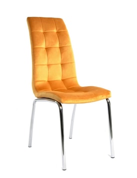Silla Aroa Cromada Tapizada Velvet